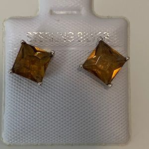 Sterling Silver Topaz Earrings